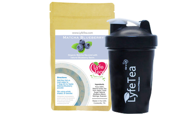 3b. Blueberry Matcha With Blender Bottle