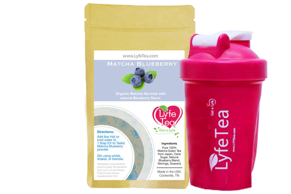 3b. Blueberry Matcha With Blender Bottle