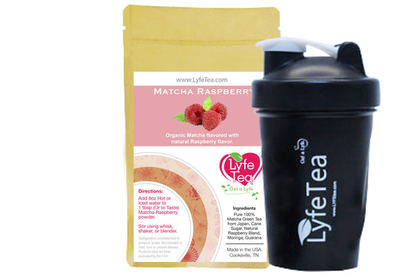 3b. Raspberry Matcha With Blender Bottle