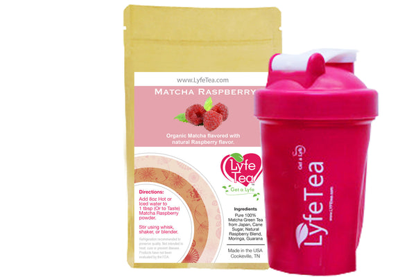 3b. Raspberry Matcha With Blender Bottle